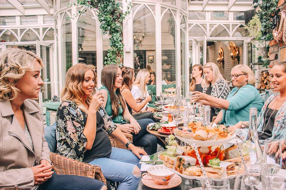 Group of ladies enjoying an afternoon tea baby shower in House Dublin