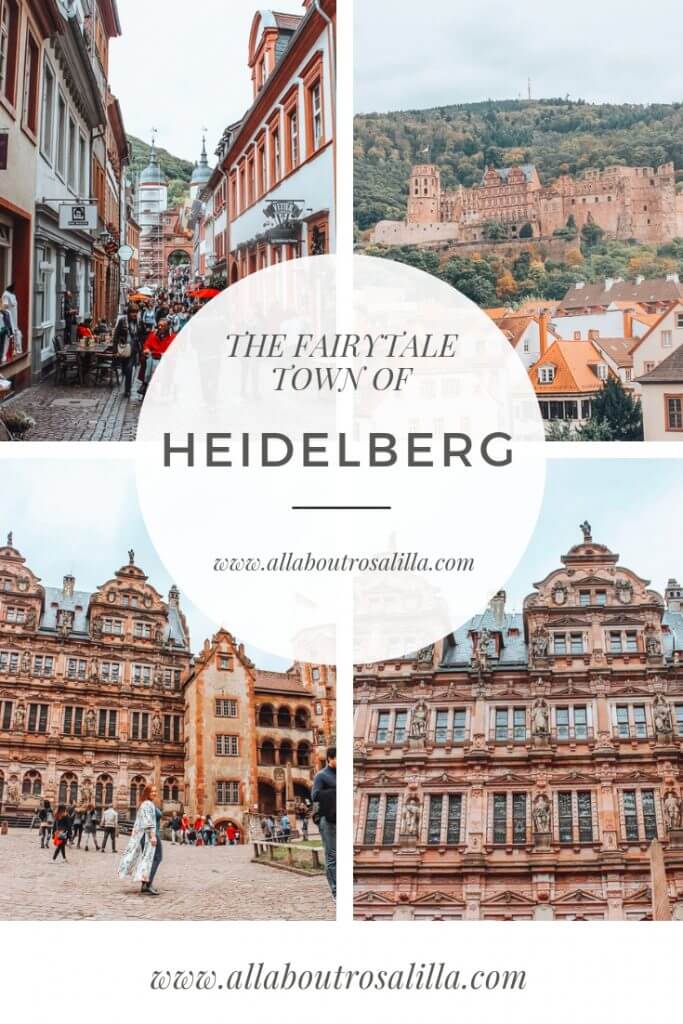 Images of Heidelberg germany with text overlay how to spend one day in Heidelberg germany