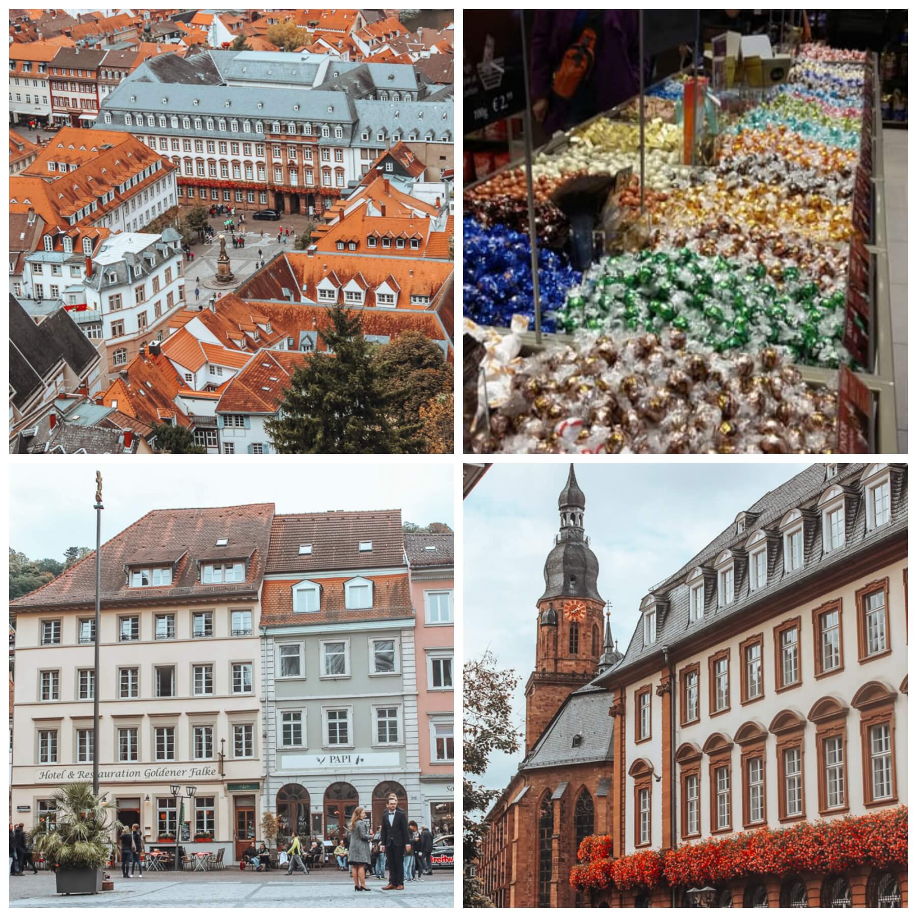 Woman exploring Heidelberg Altstadt a wonderful way to spend 1 day in Heidelberg Germany