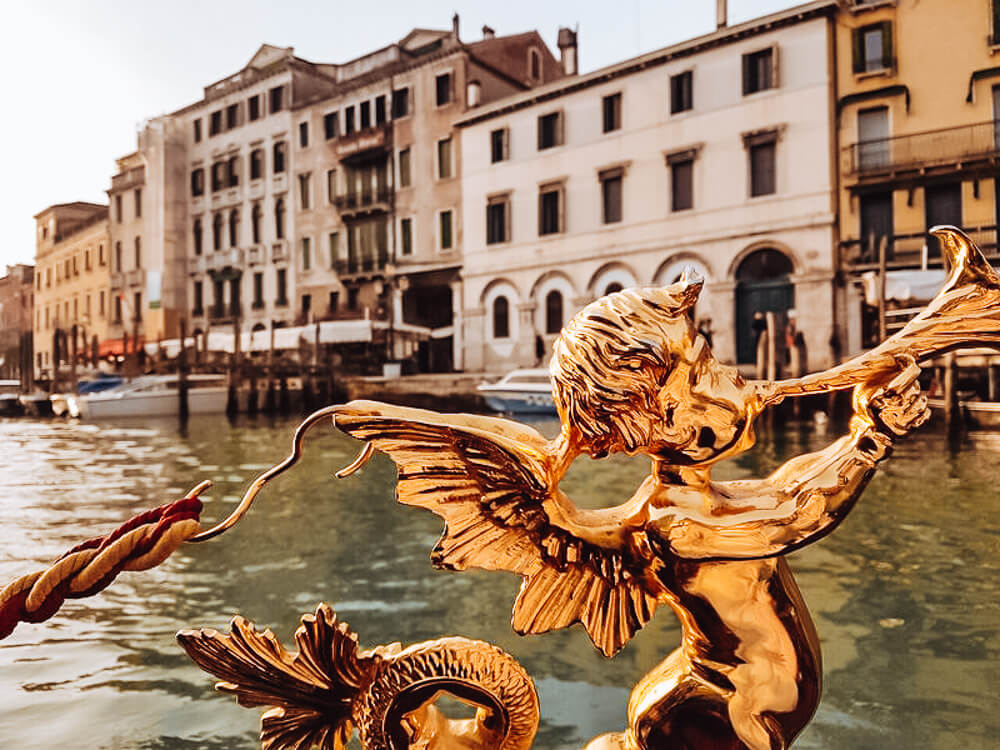 Gondola ride through Venice