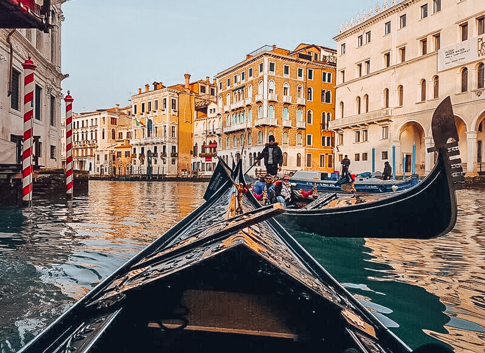 Gondola ride in Venice Italy