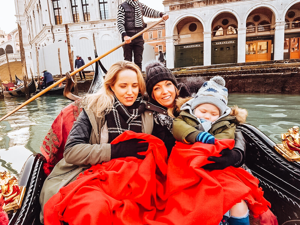 Gondola ride in Venice Italy