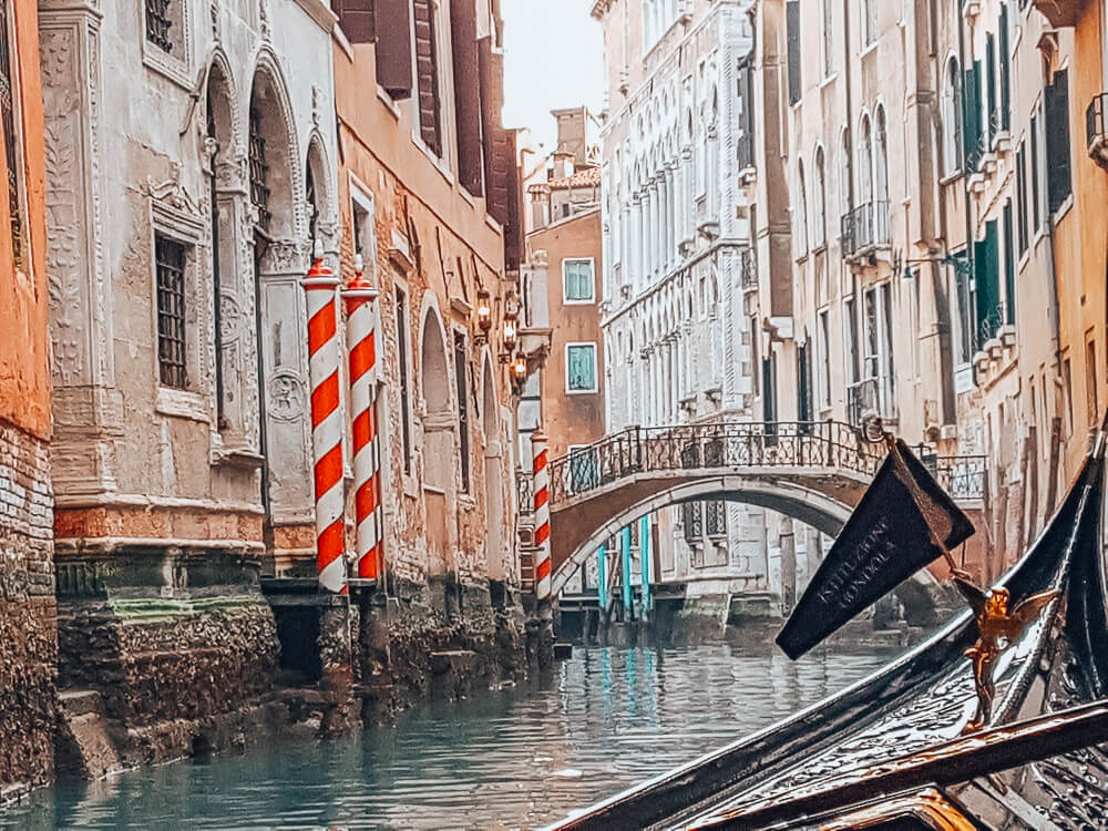 Gondola ride in Venice Italy