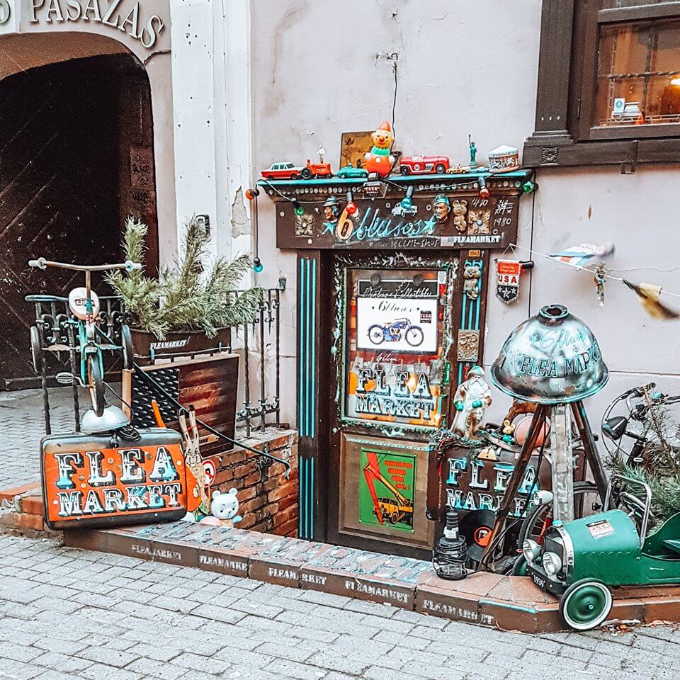 Quirky streets of Vilnius Lithuania