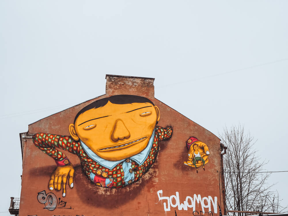 Street art in Vilnius Lithuania