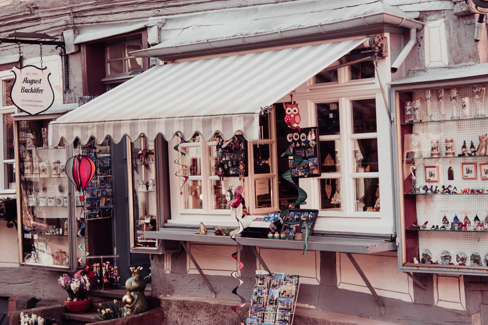 A pretty shop front in the fairytale village of Michelstadt