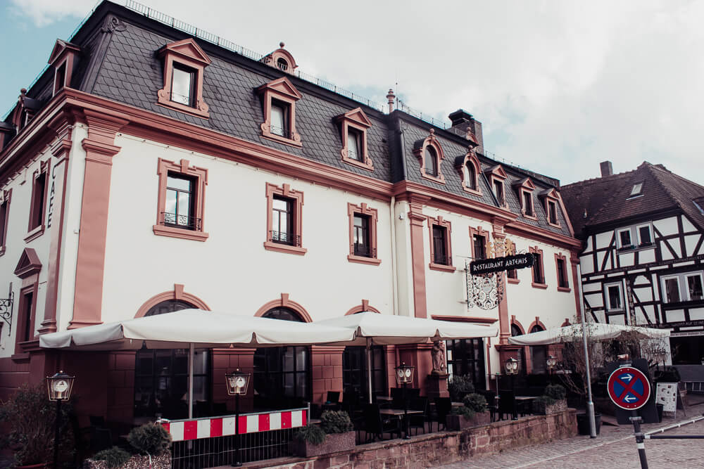 Traditional half-timbered houses in the heart of Erbach.