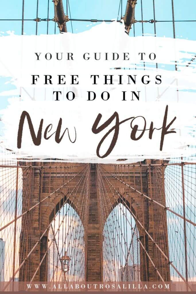 New York City is expensive! Let me help plan your New Tork trip by providing you with a complete guide of free things to do in NYC in Summer. Read more on www.allaboutrosalilla.com #newyork #nyc #freethingstodo #summerinnyc