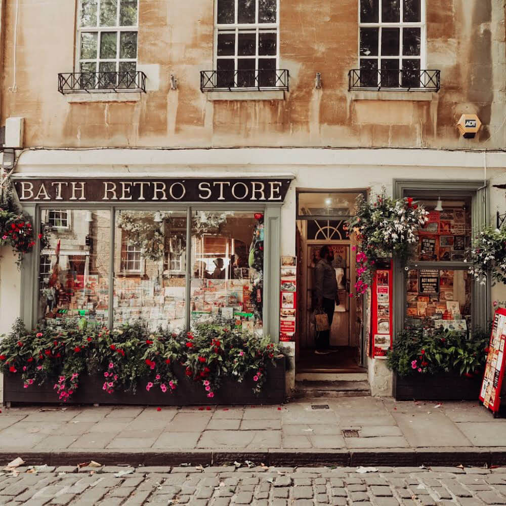 exterior of Bath Retro Store