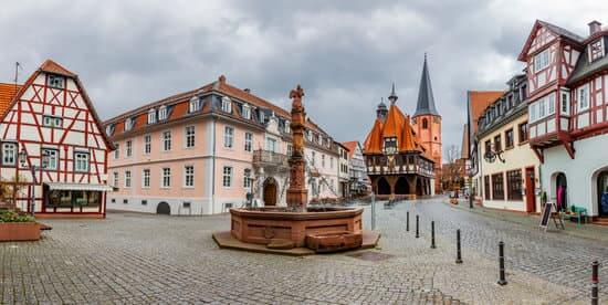 Town square of Michelstadt Odenwald the perfect day trip from Frankfurt