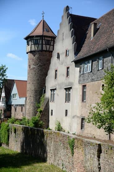 The outer city walls of Michelstadt Germany