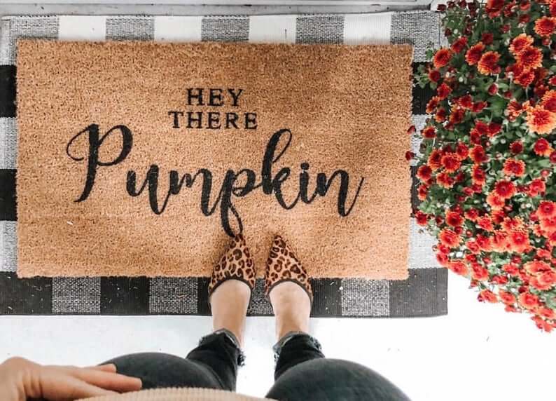 Hey there Pumpkin Doormat