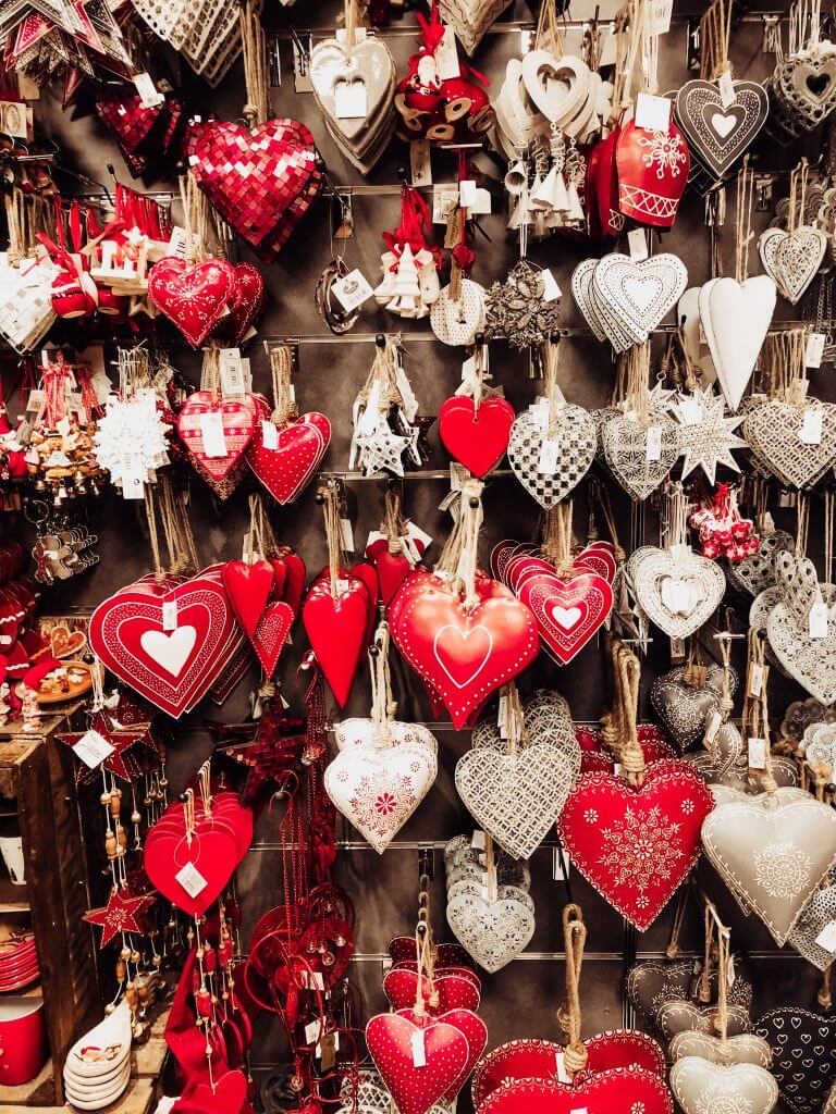 Hearts for sale at the European Christmas markets.