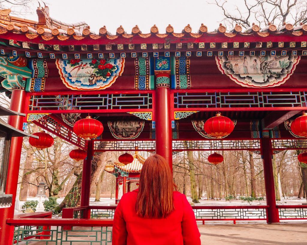 Chinese gardens in Warsaw Poland