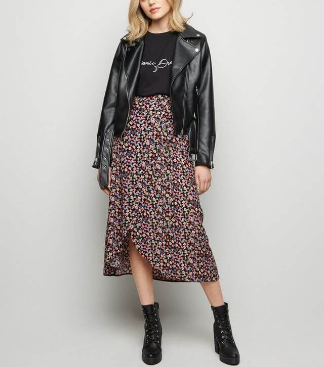 midi skirt and doc martens