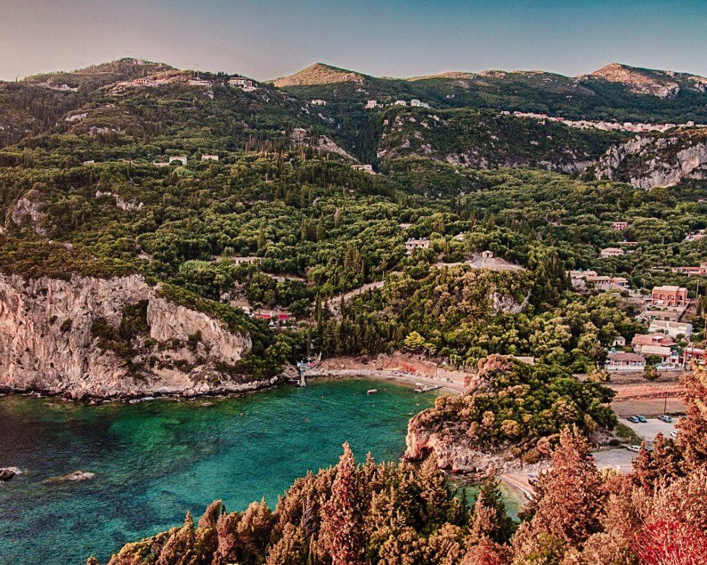 The coast of Corfu