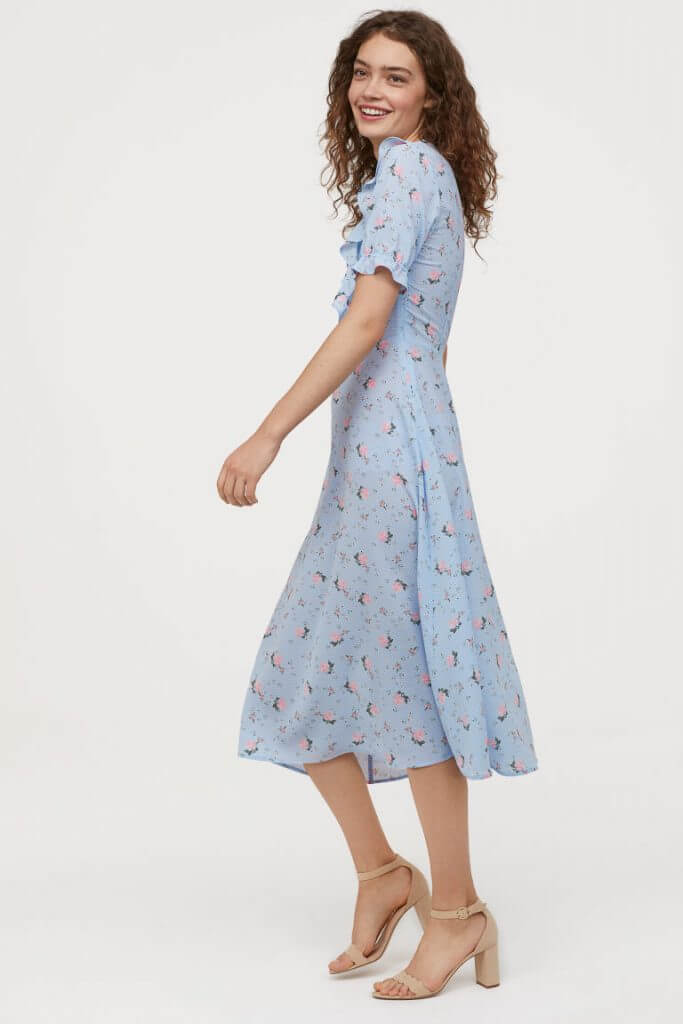 H&M Blue Flounced Dress . My top 10 floral dresses from the highstreet.
