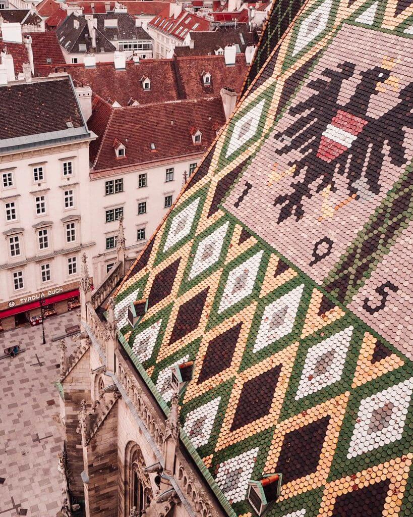 Mosaic tiles of St Stephen's Cathedral Vienna