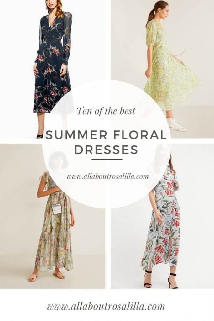 Get Summer ready with my top 10 floral dresses from the highstreet. Read more on www.allaboutrosalilla.com #summerdress #summerfashion #summerstyle #floraldresses #floraldress #weddingguestdress #styletips
