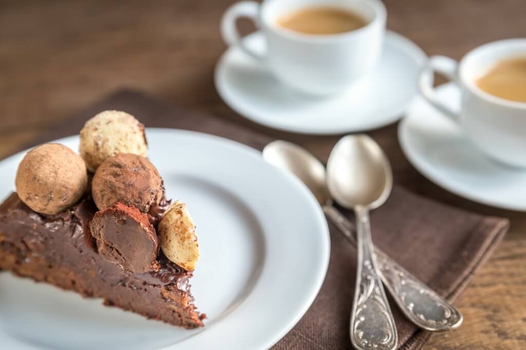 Sacher tort and coffee in Vienna Austria