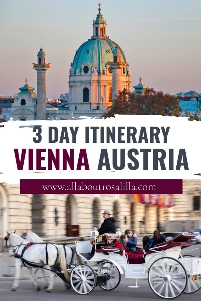 Images of Vienna with text overlay 3 days in Vienna itinerary