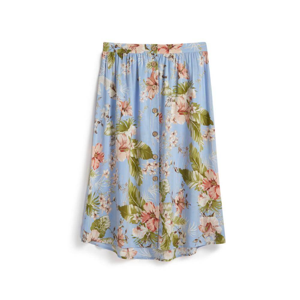 Blue Floral Skirt Primark