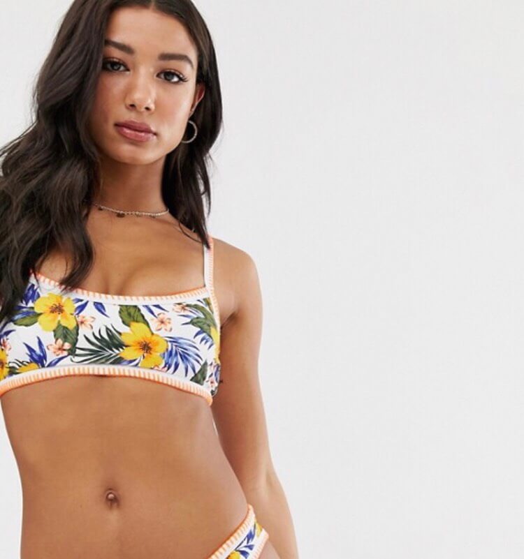 New Look tropical bikini top.