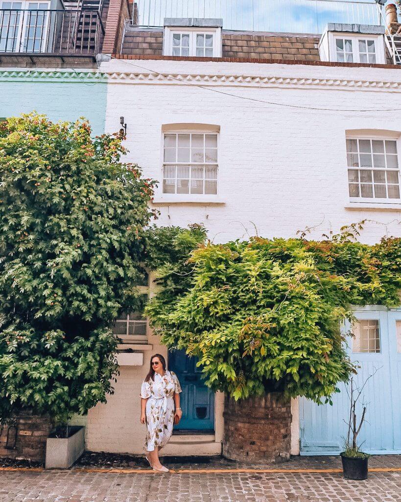 The beautiful St Lukes Mews in Notting Hill London. 