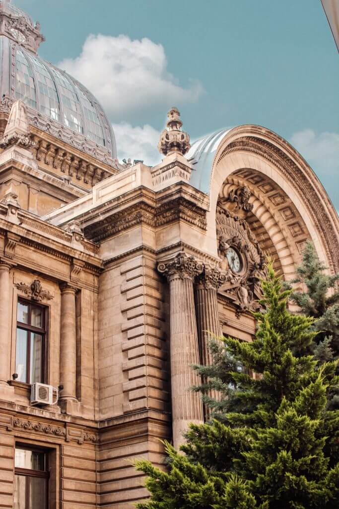 Beautiful Parisian architecture in Bucharest Romania. From Bucharest to Transylvania