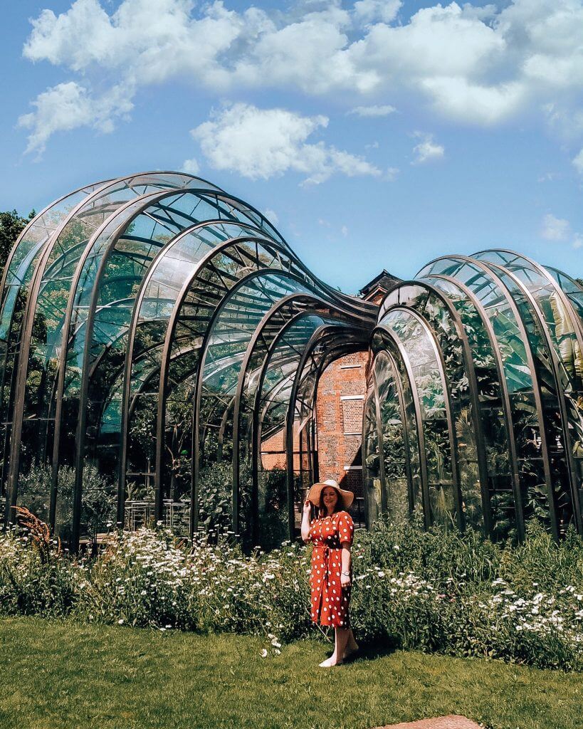 Botanical glasshouse of Bombay Sapphire Gin Distillery. One of the best places to visit on a roadtrip around some of Cotswolds villages