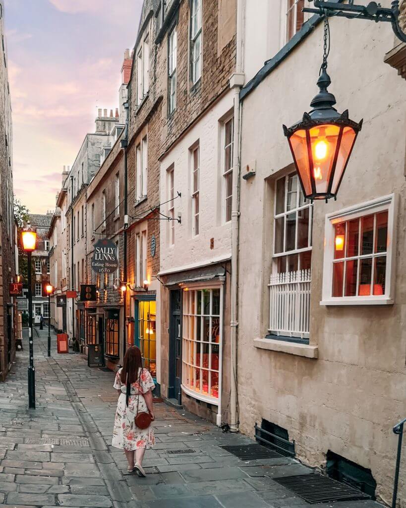 The pretty streets of Bath England. 