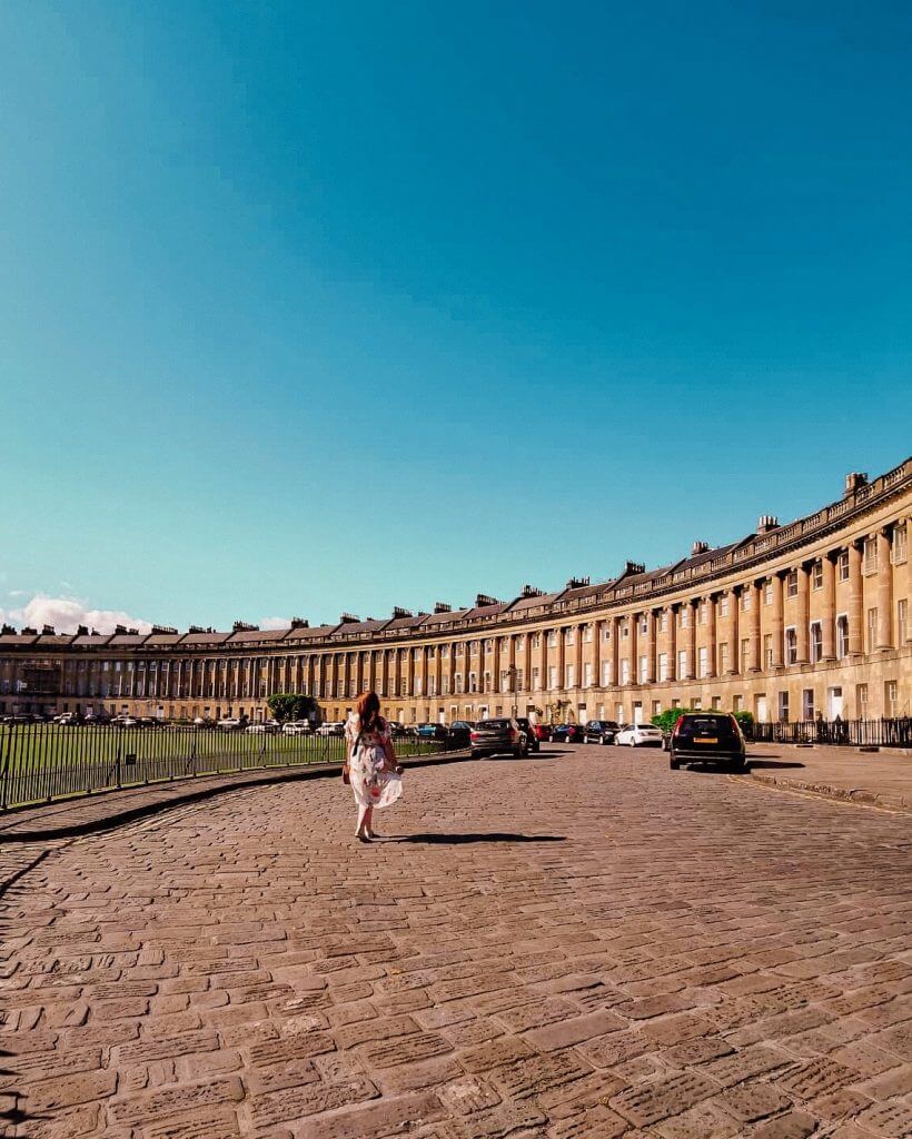 The Royal Crescent in Bath. 