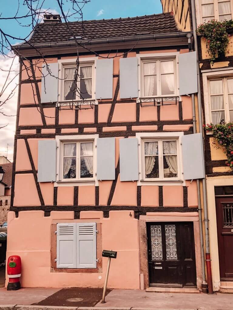 Colourful facades of the buildings of Colmar.