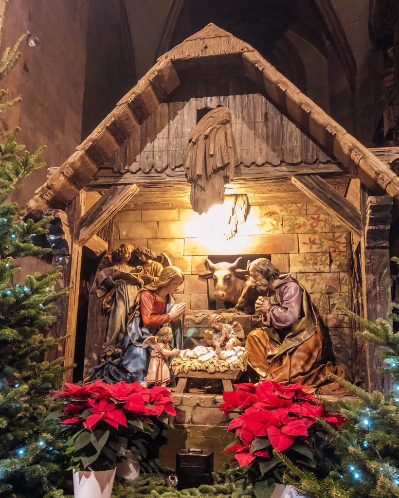 Nativity scene at Christmas in Colmar.