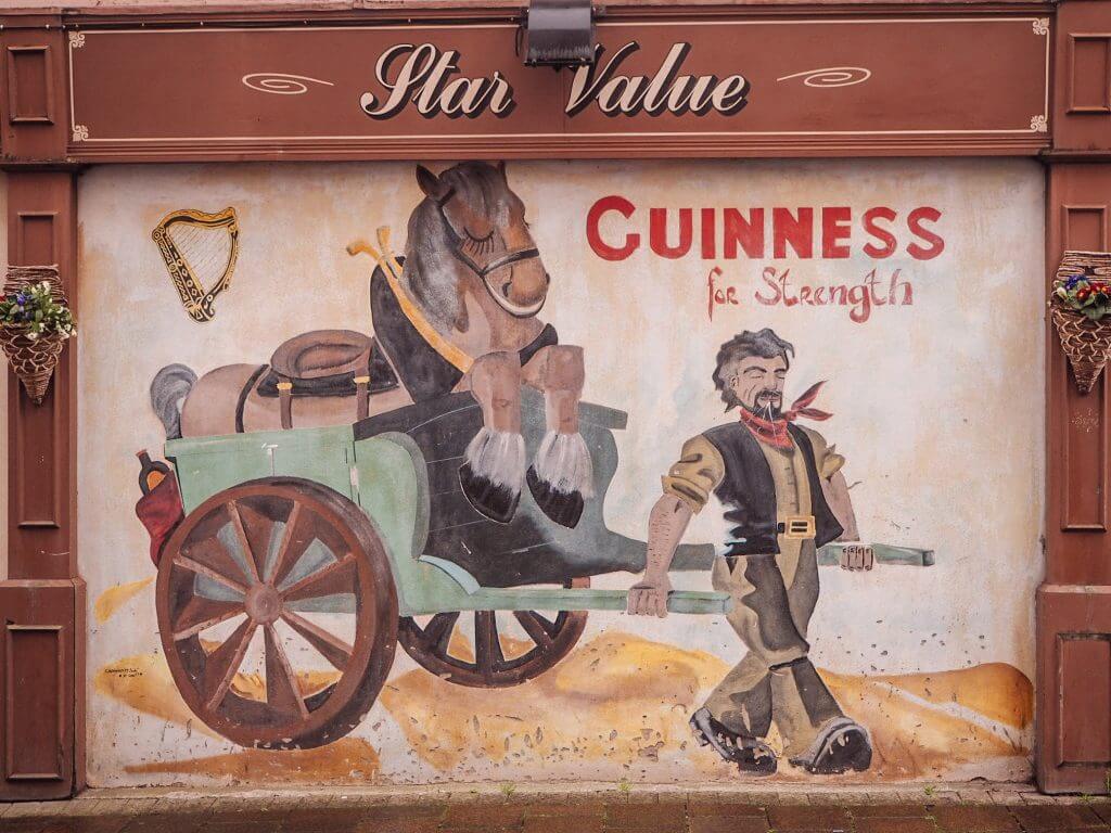 Guinness mural in Derry Northern Ireland