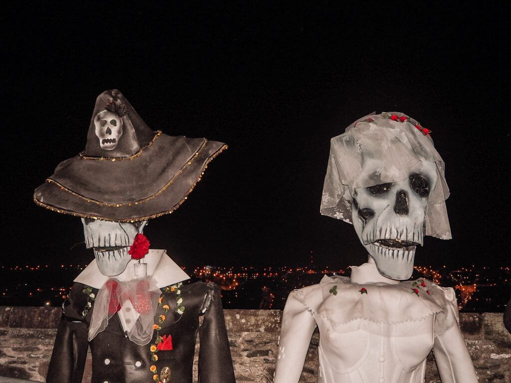 Skeletons at the Awakening of the Walls. Celebrate Halloween in Derry Ireland one of the best places for Halloween in the world