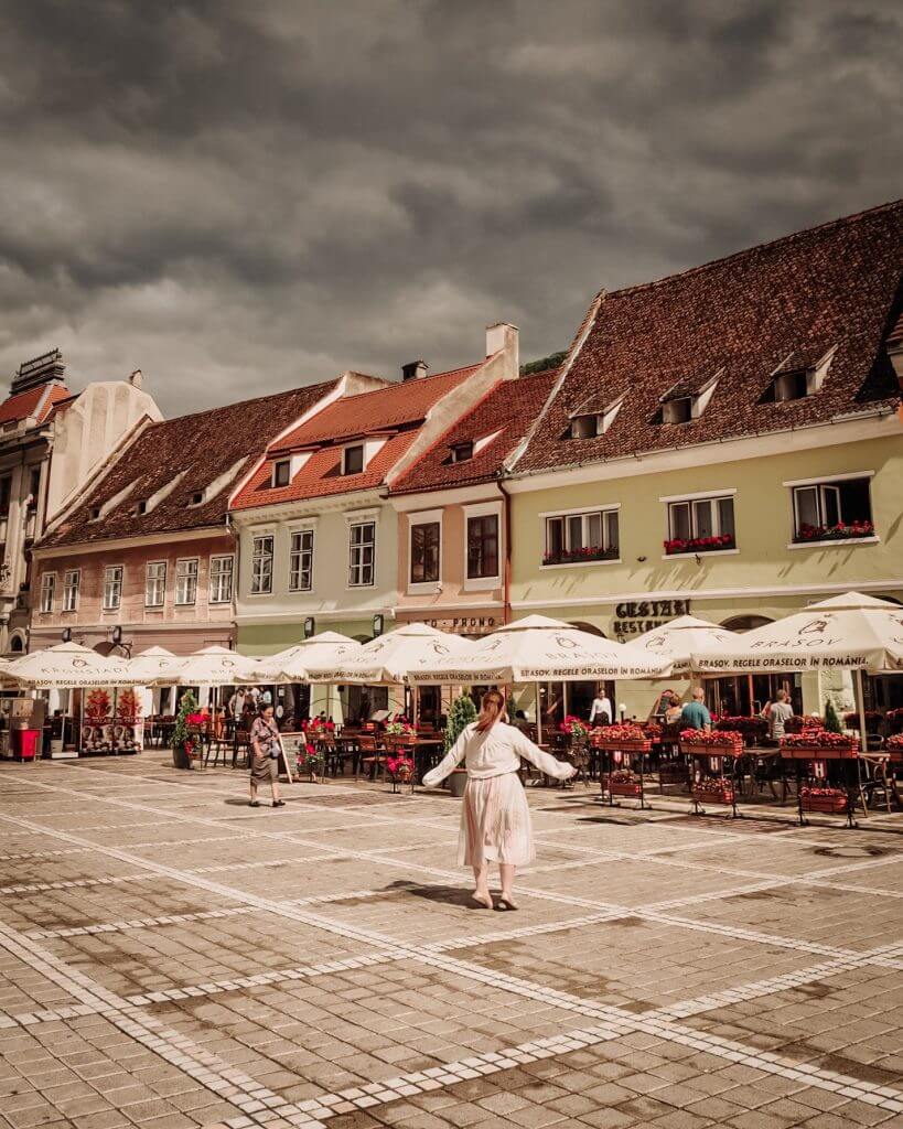 Exploring Brasov in Transylvania Romania. 