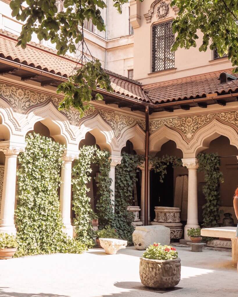 A peaceful place to relax in Bucharest is Stavropoleos Monastery.