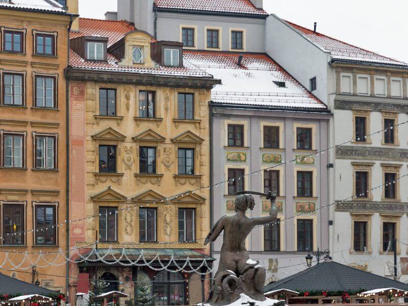 Warsaw Old Town at Christmas