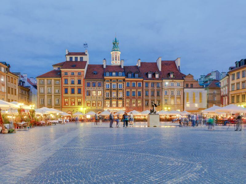 Old Town Square of Warsaw at Christmas