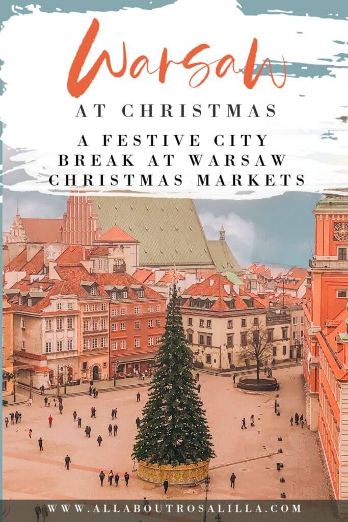 When it comes to Christmas Markets in Europe things don't get much prettier than Warsaw at Christmas. A guide on spending a festive weekend in Warsaw during Christmas. Read more on www.allaboutrosalilla.com #christmasmarkets #warsawchristmasmarket #polandchristmasmarket #warsawatchristmas #warsawchristmas #europechristmasmarkets