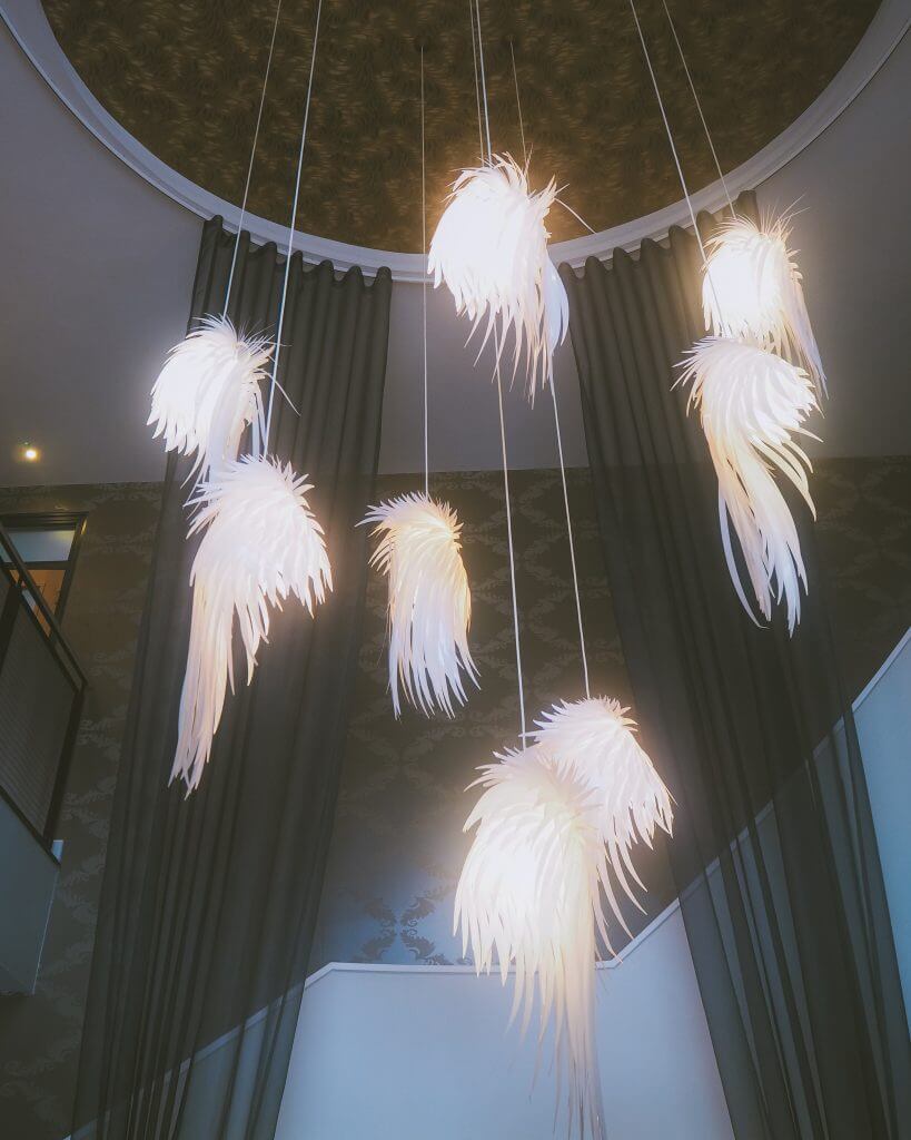 Light installation in The Cornwall Hotel and Spa. Read more on www.allaboutrosalilla.com