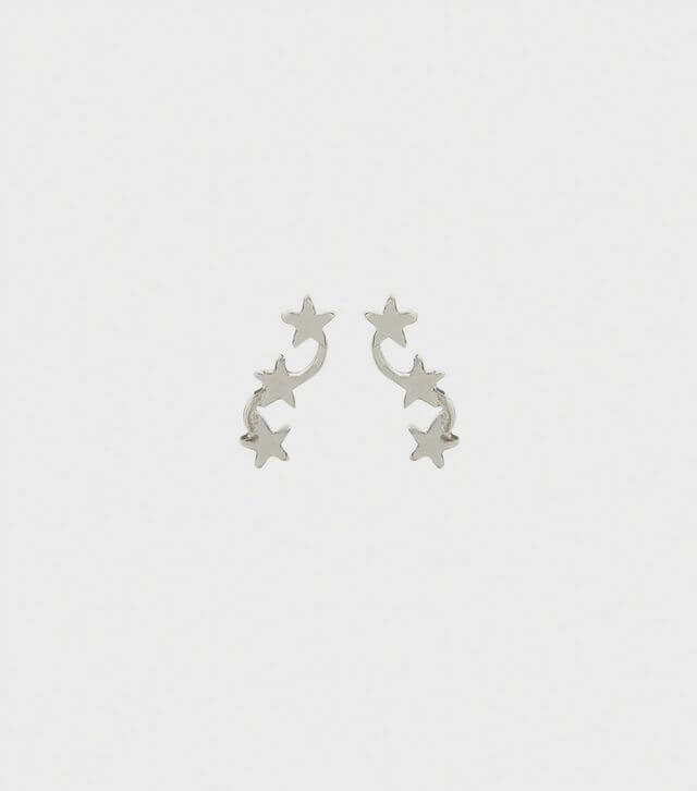 New Look Silver Star Crawler Earrings 