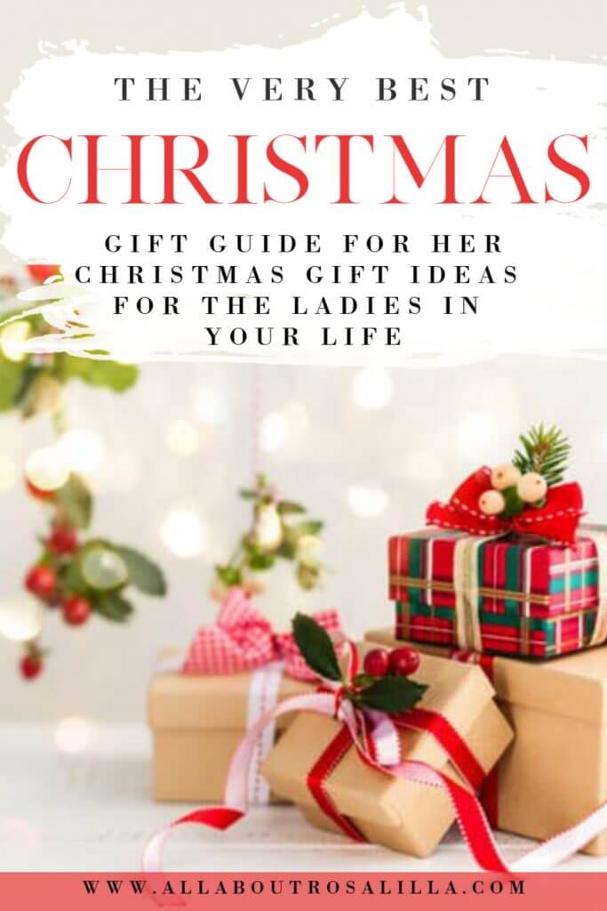 Christmas gift ideas for her. Whether you are shopping for your mum, sister, best friend or girlfriend I have you covered with the ultimate Christmas gift guide for the ladies in your life #christmasgiftsforher #christmasgiftideasforwomen #holidaygiftideasforher #giftguideforher