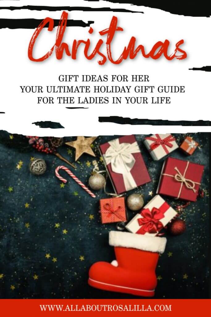 Christmas gift ideas for her. Whether you are shopping for your mum, sister, best friend or girlfriend I have you covered with the ultimate Christmas gift guide for the ladies in your life #christmasgiftsforher #christmasgiftideasforwomen #holidaygiftideasforher #giftguideforher