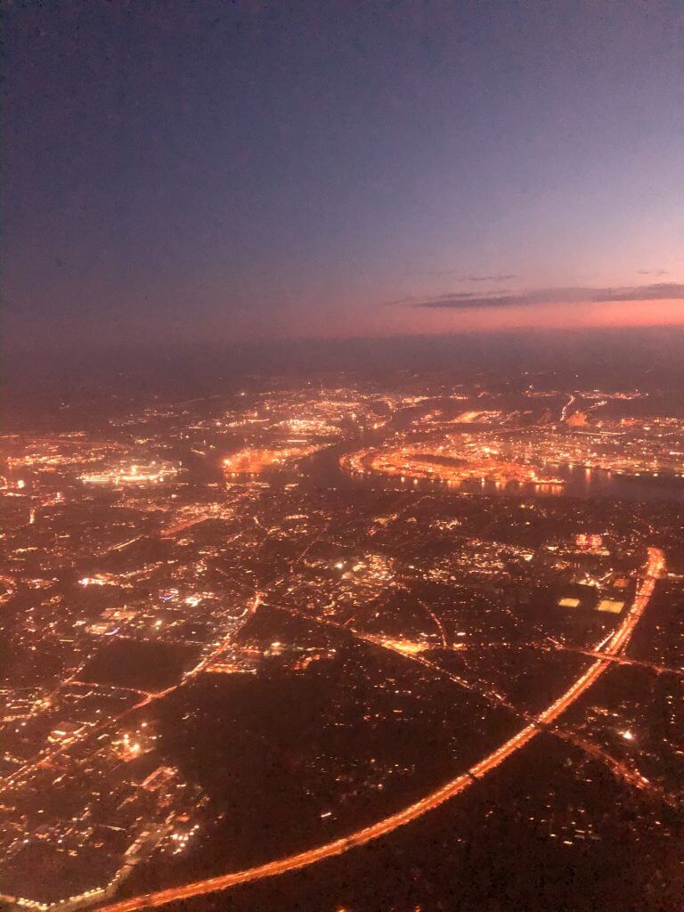 View of Hamburg city from the air