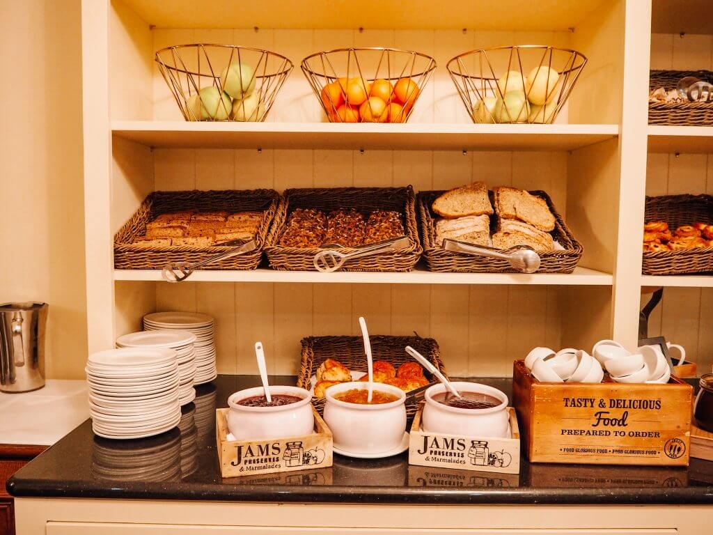 Breakfast counter at Lough Erne resort