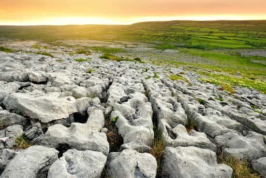 Rugged limestone landscape of The Burren in County Clare Ireland