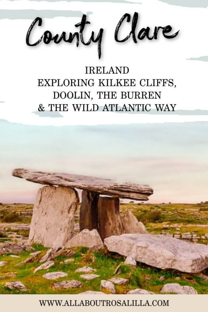 Dolmen in County Clare with text overlay