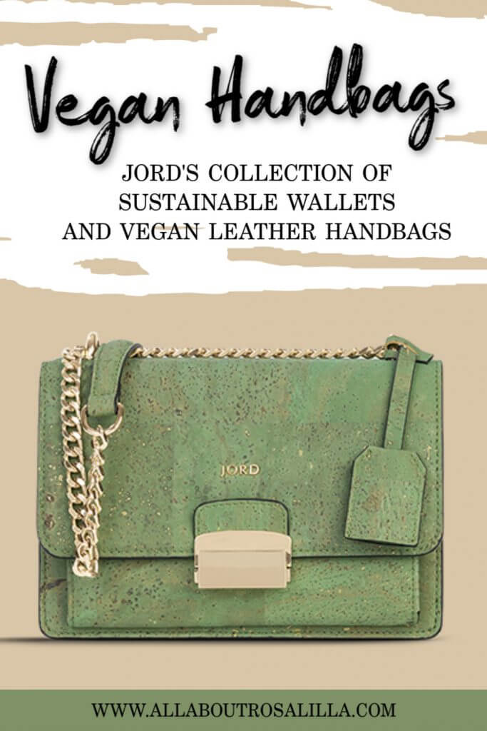 Green Vegan Handbag with text overlay
